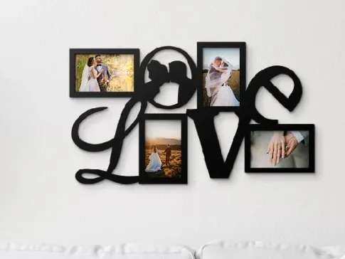 3D Wall Art Love Photo Frame