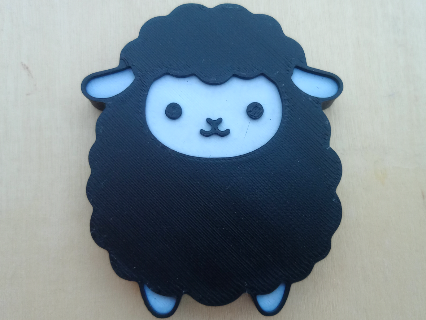 Black Sheep Cute Keychain 3D model