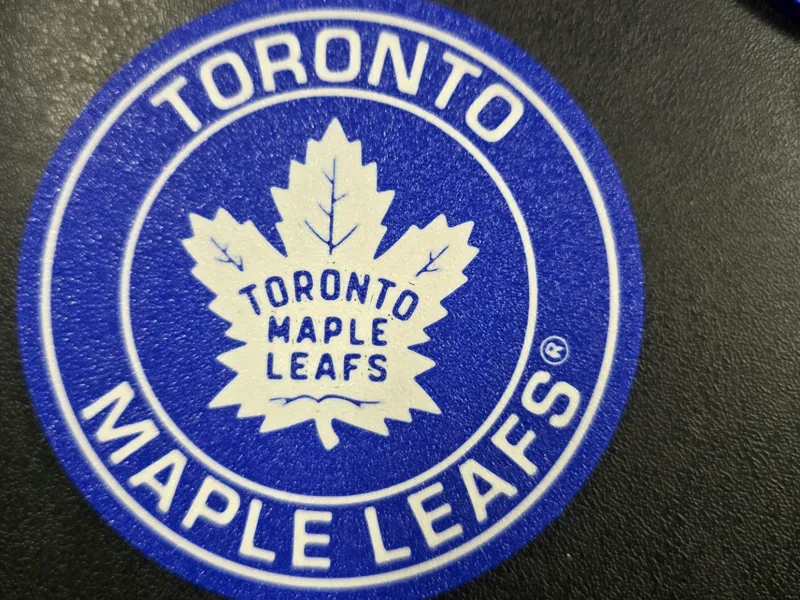 Maple Leafs Coaster Set with Holder Imprint