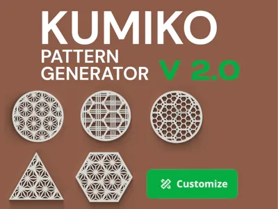Kumikoページ Kumiko Pattern Generator V2 by YETI 3design MakerWorld: Download