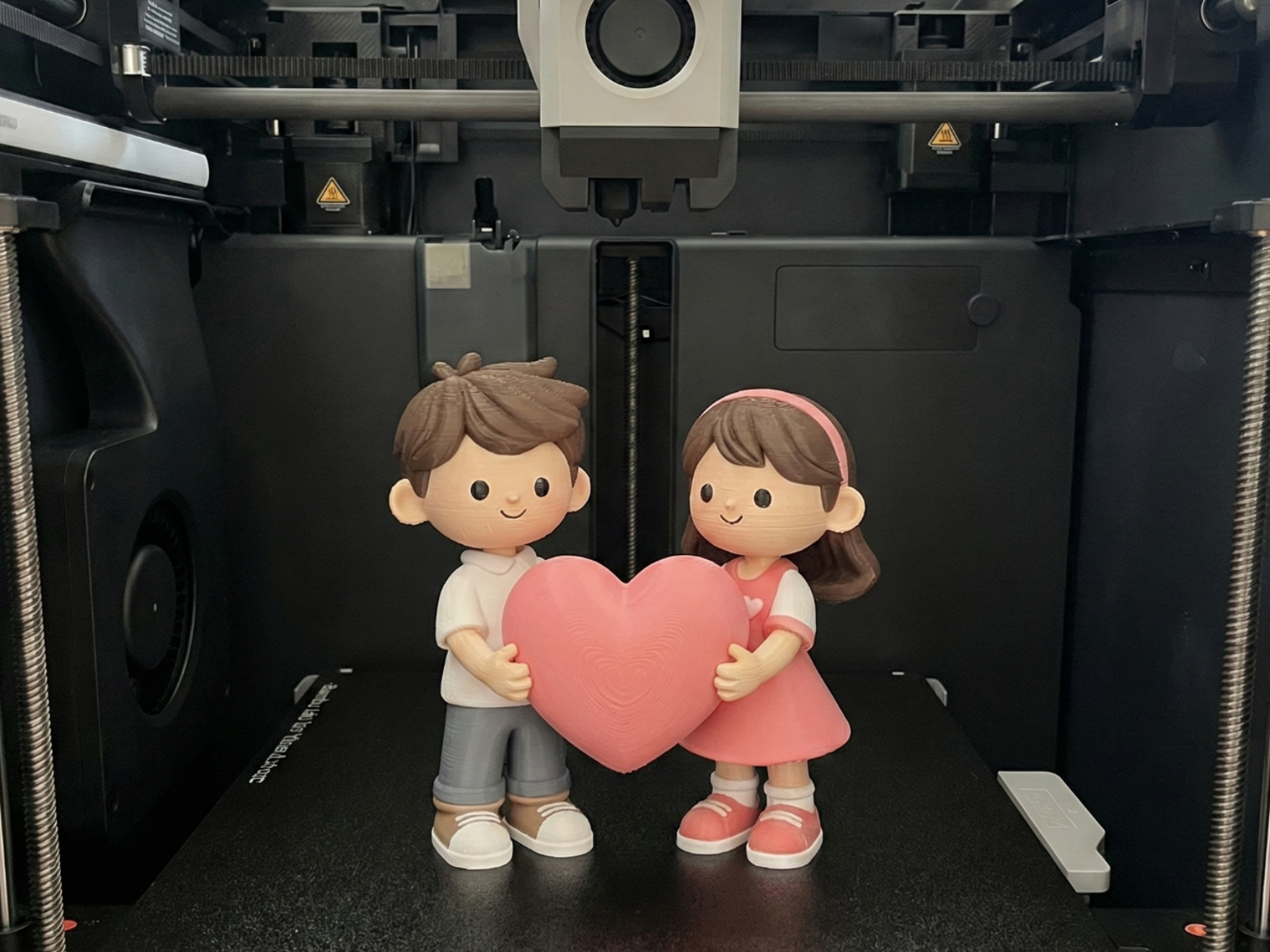 Cute Valentine Couple With Heart Figure