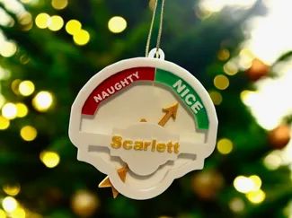 Naught or Nice Customizable Santa meter