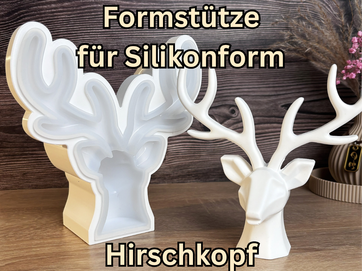 Formstütze für Silikonform Hirschkopf - 1