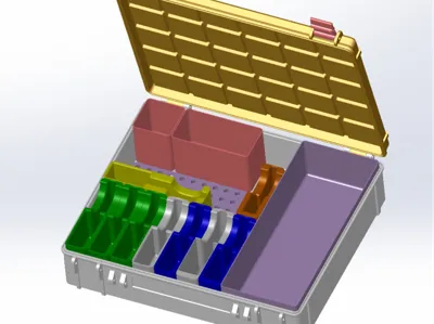 Locksport case with pinning tray lid