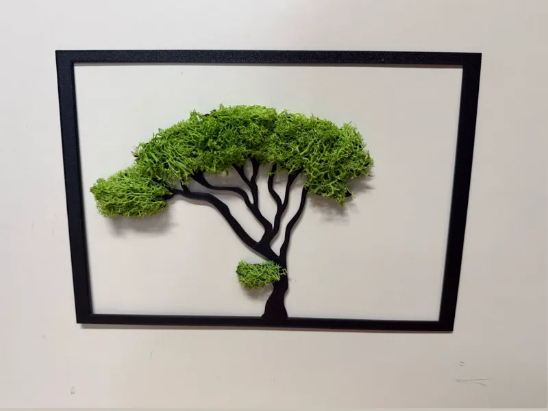 Moosbild Baum Deko Sahara Styl 