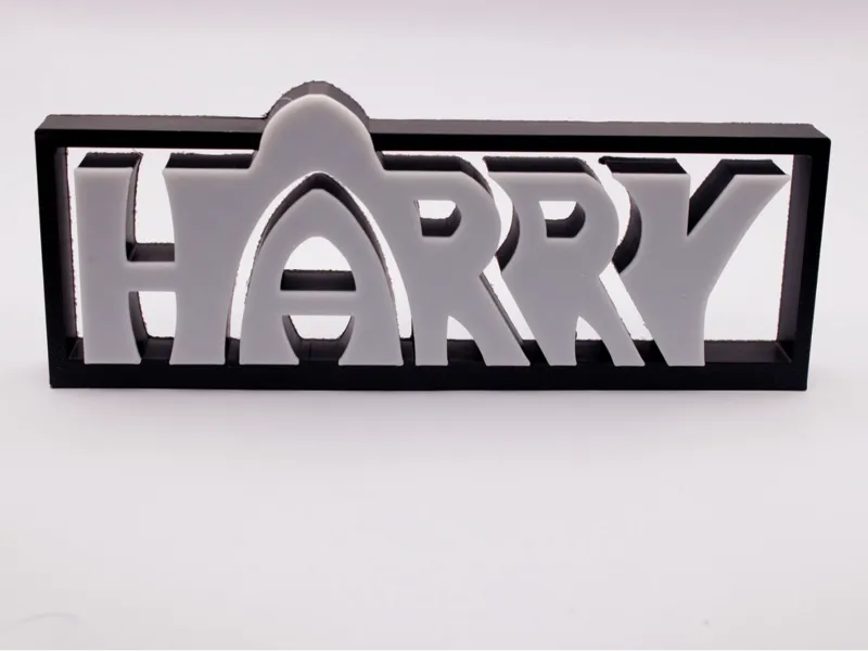 Harry, Custom Freestanding Desk Nameplate