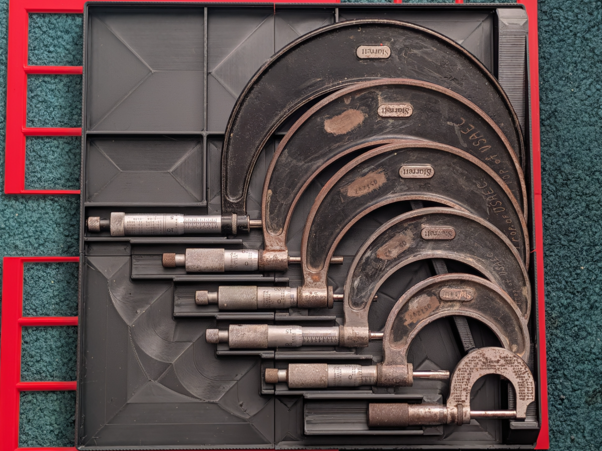 Imperial 0-6" Micrometer Set Gridfinity 