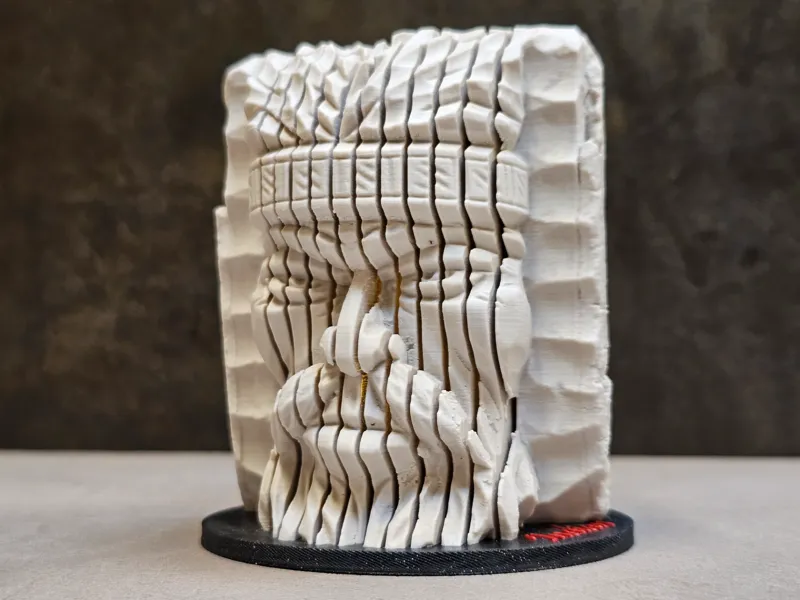 Layered Indian sculpture lamp
