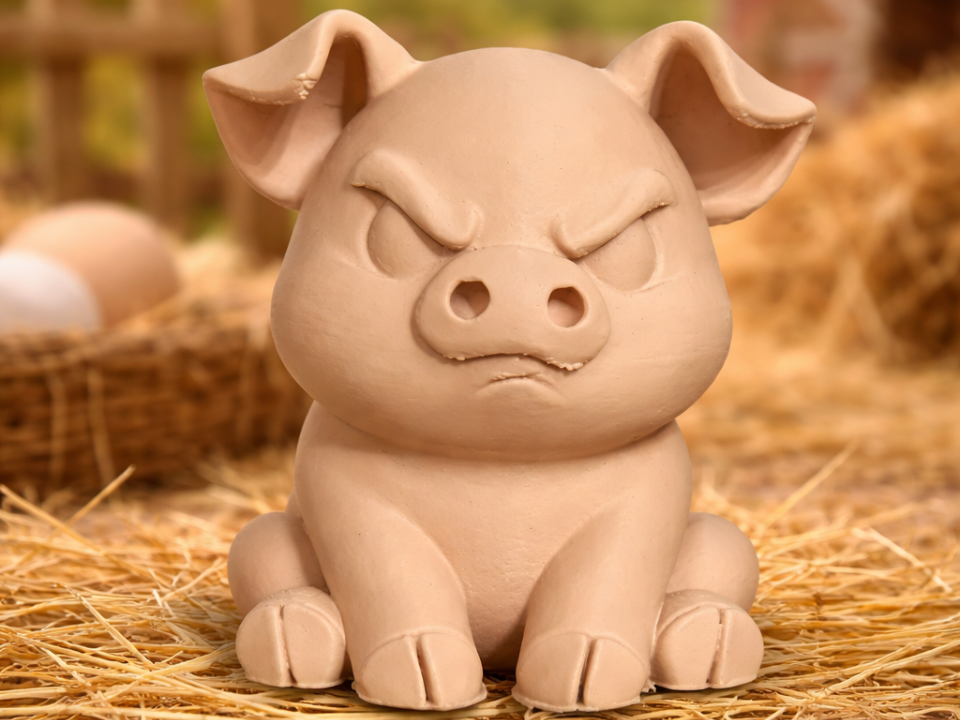Brutus the Grumpy Pig – Cozy Animal Collection