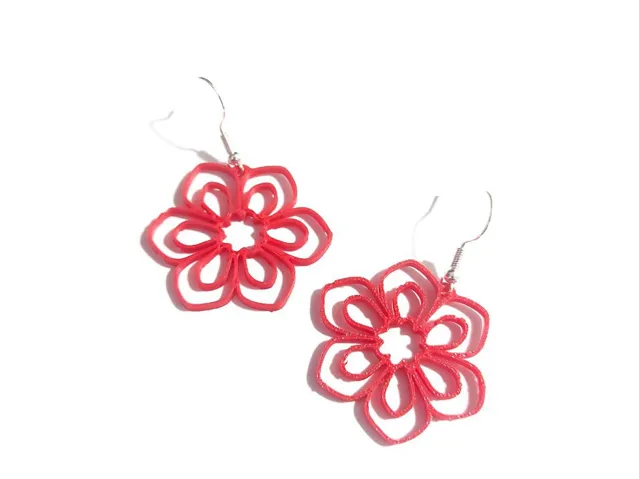 Ruby Petals - Earrings