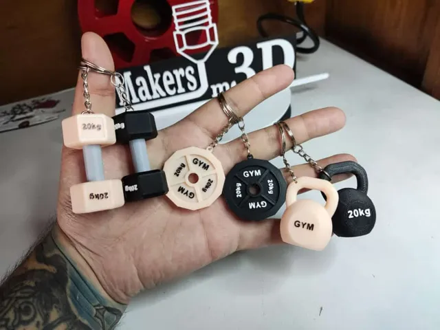 Keychain v2 GYM (CUSTOMIZABLE TEXT)