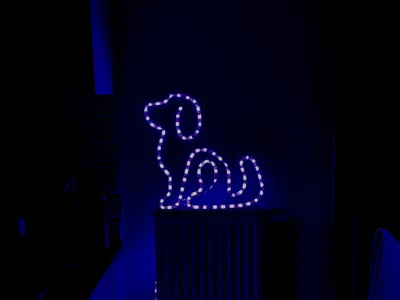 Neon Dog Lamp