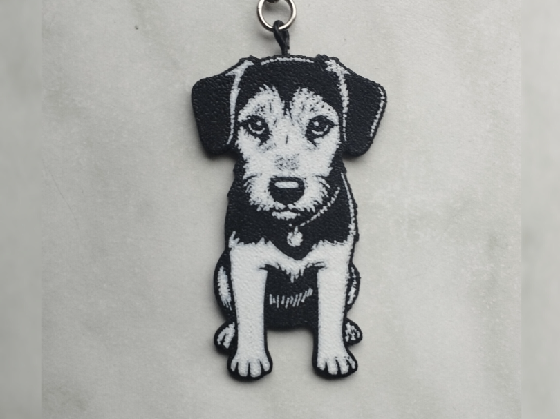 German Terrier Keychain - Cartoon