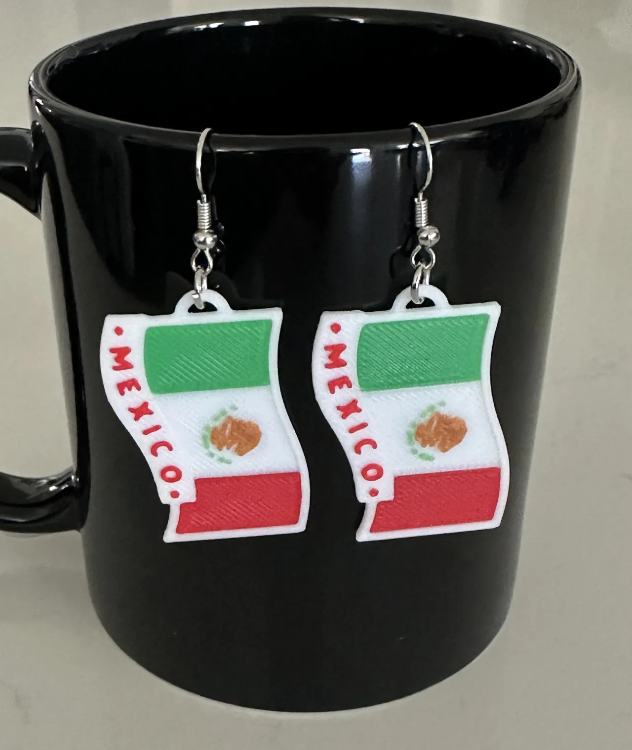 Mexico Flag Earrings view 2