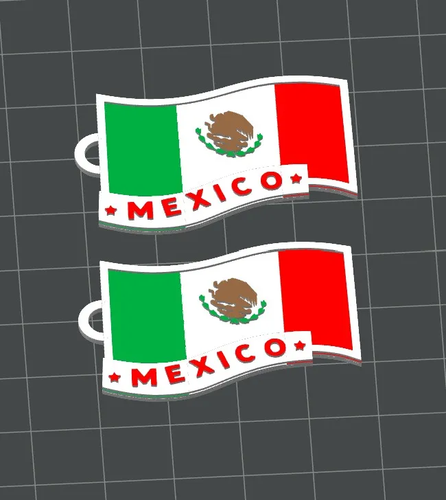 Mexico Flag Earrings view 3