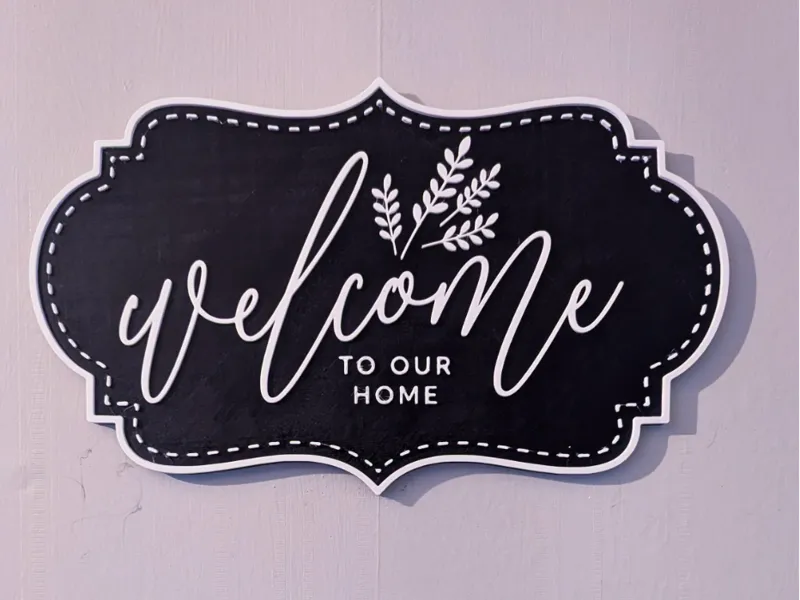 Chalkboard-Look Welcome Sign