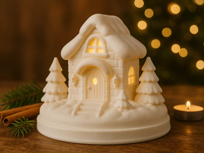 Santa’s Snow Cottage - Leuchtendes Winterhaus