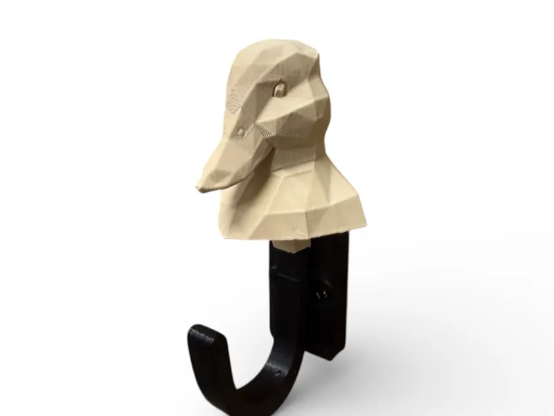 Mallard Duck Head Low Poly Hook