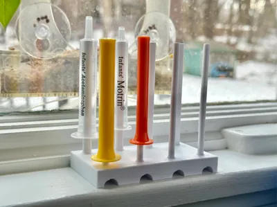 Infant and Toddler Medication Syringe Drying Rack