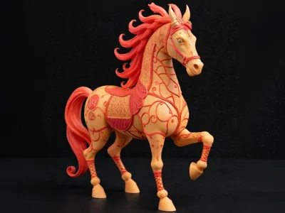 Ornamental Fantasy Horse – Art Nouveau