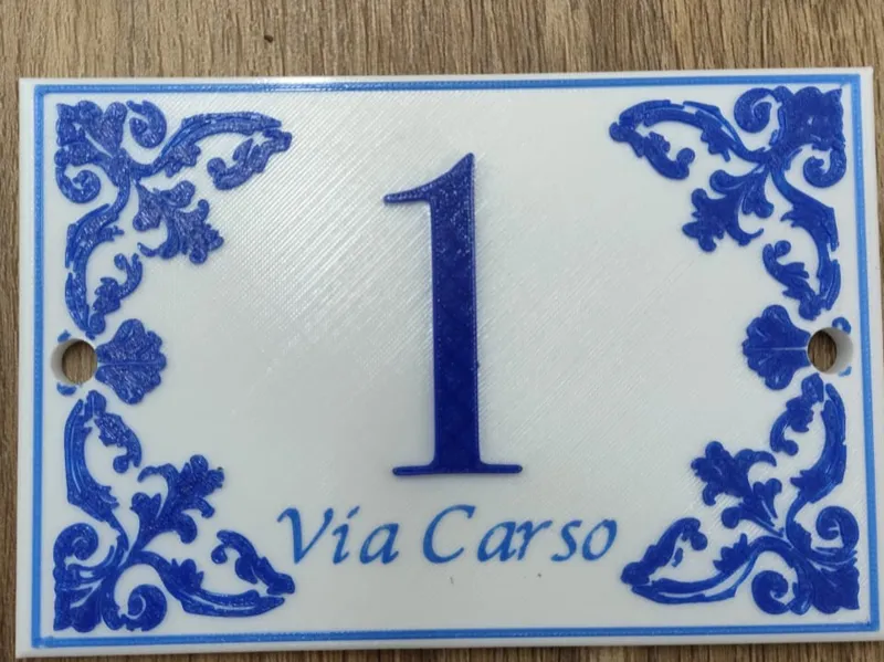 Numero civico maiolica