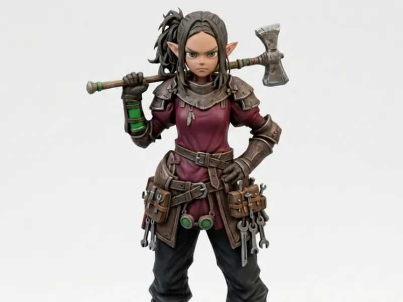 Half Elf Artificier - D&D Miniature