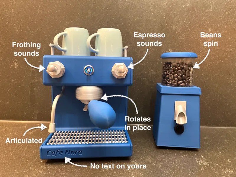 Cafe Nora – a Toy Espresso machine & grinder