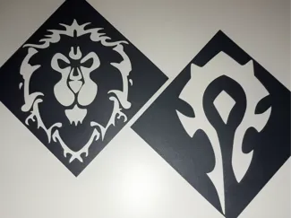 Stencil World of Warcraft - Alliance /  Horde