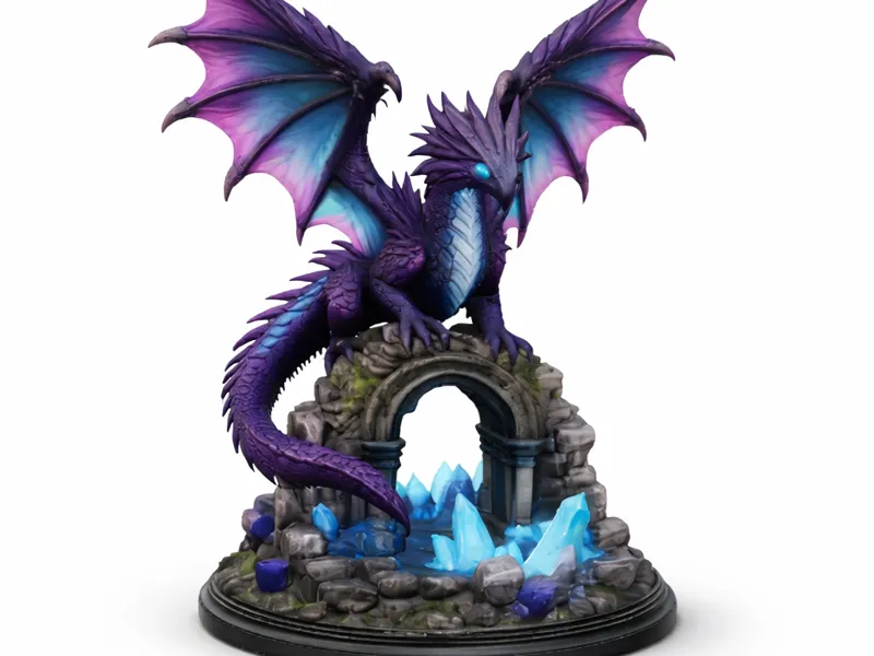Crystal Dragon figurine