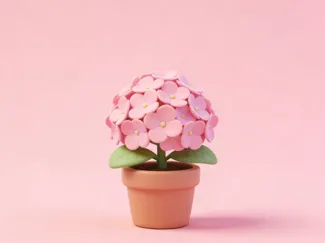 绣球花-微缩模型植物系列-儿童过家家涂色玩具