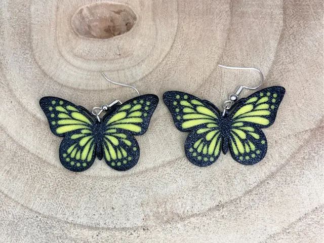 Flying butterfly earrings