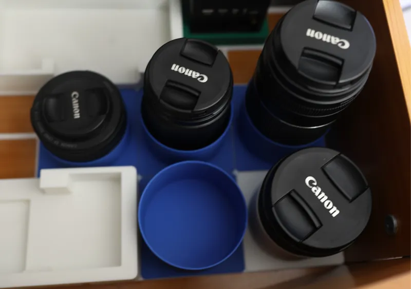 Gridfinity Camera Lens Storage Bins