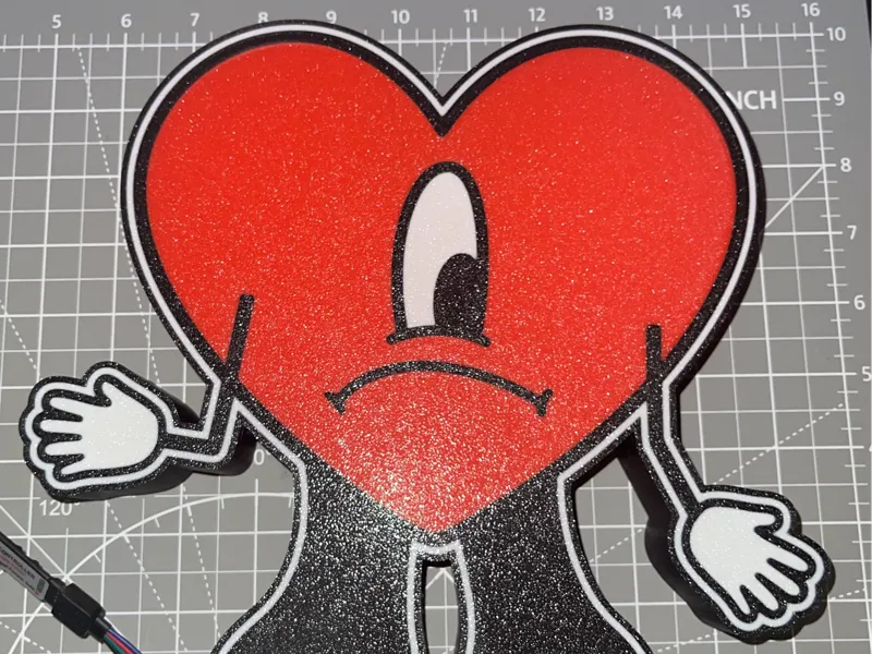 Bad bunny heart (light box)