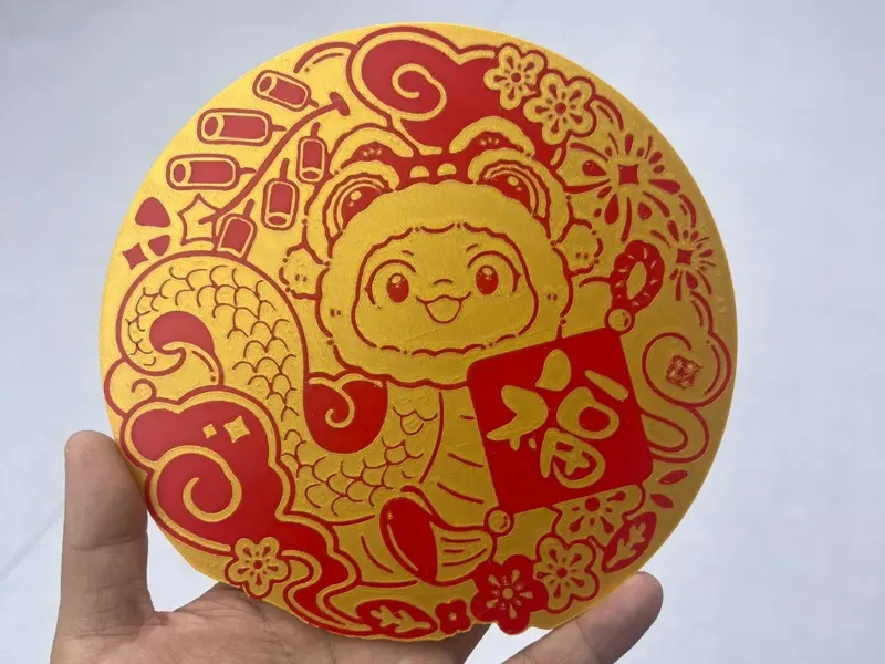 2025乙巳蛇年，金蛇送福，窗花