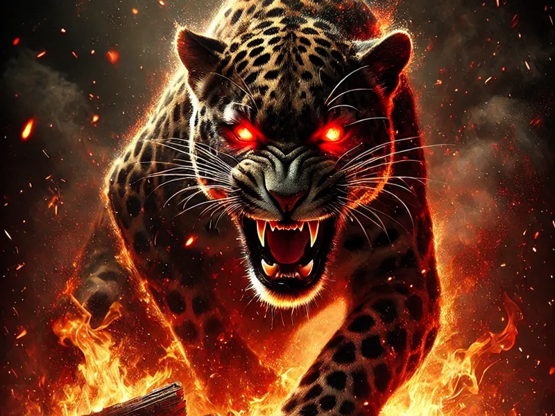 Leopard aus den Flammen