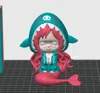 10cm White Star Four-color Print-in-Place Eyeless Version (for AMS)