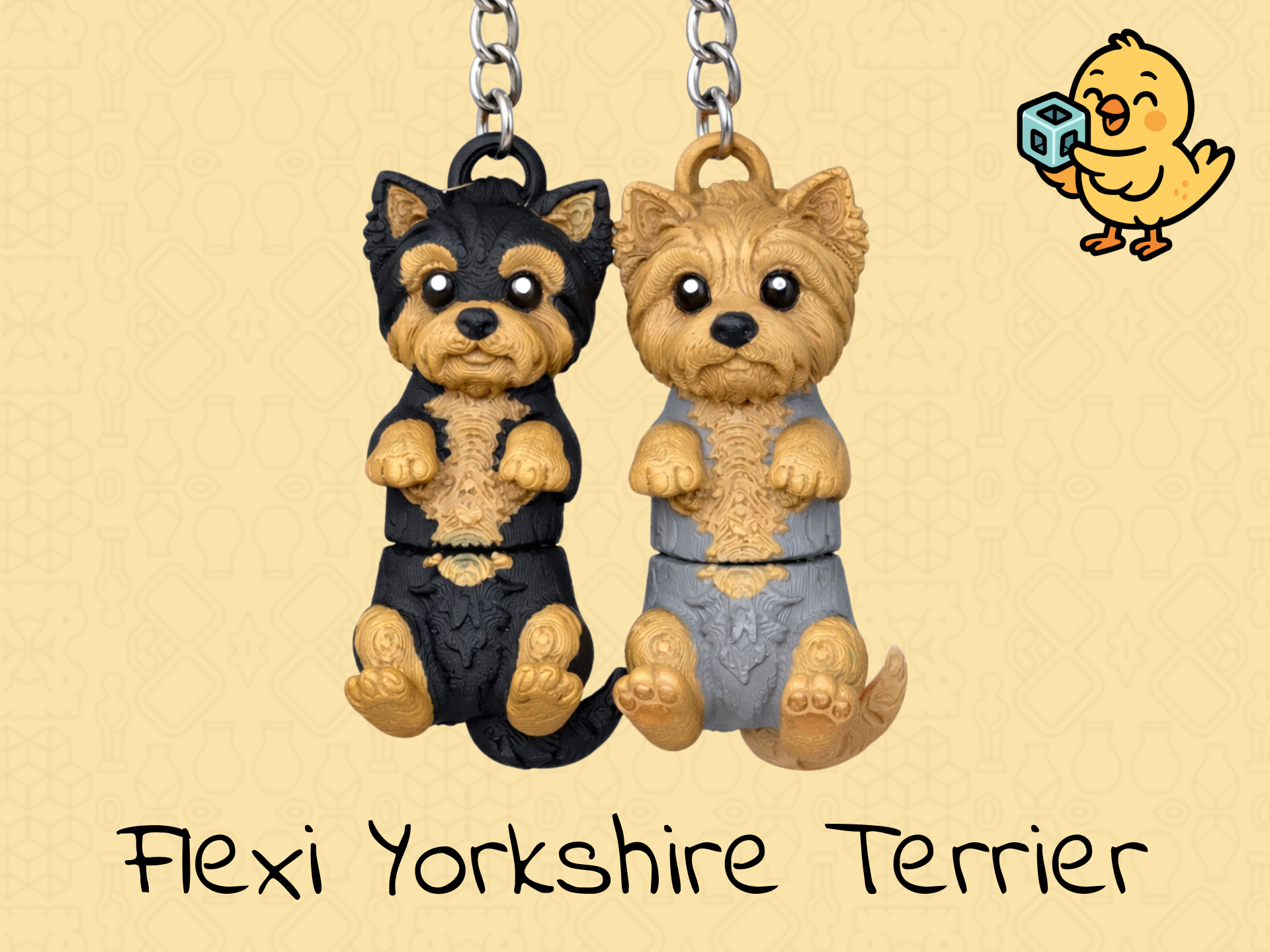 Yorkshire Terrier Keychain – Articulated Flexi Dog