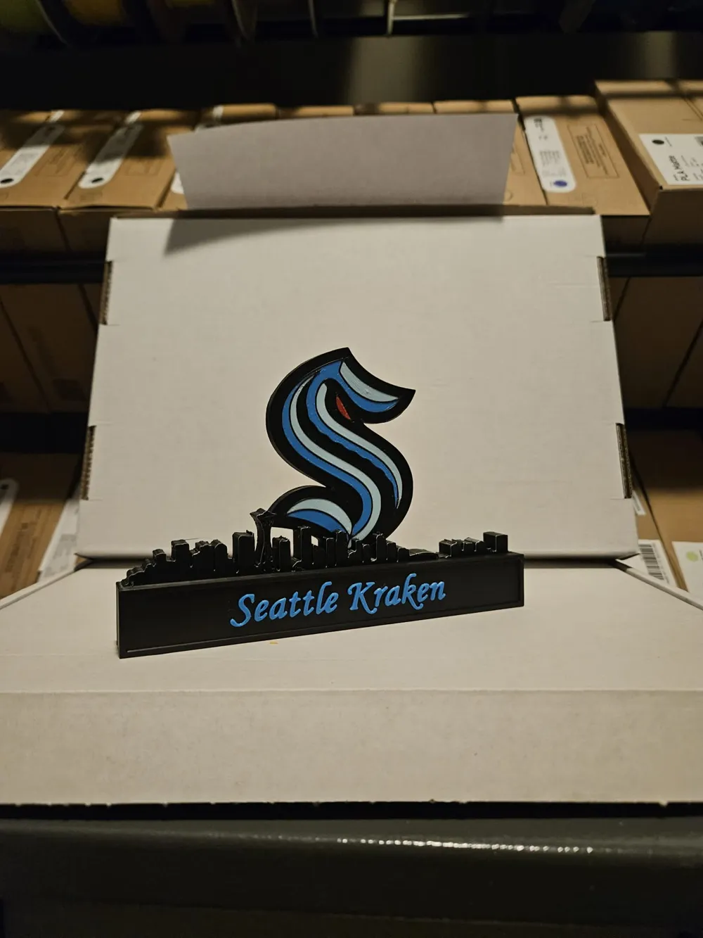 NHL - Seattle Kraken with Skyline of Seattle - Free 3D Print Model ...
