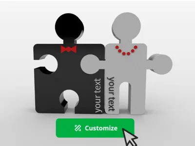 wedding couple puzzle V2 fully customizable