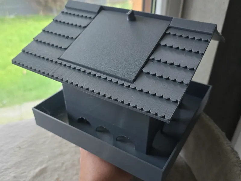 Gabled Bird Feeder with Refill Window