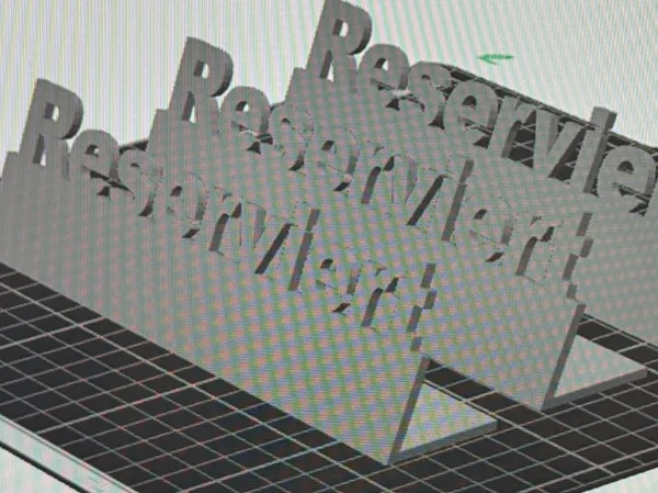Chevalet « Réservé » personnalisable
