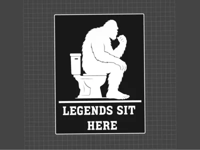 Funny Bathroom Sign - Sasquatch