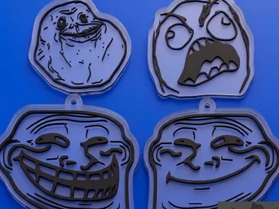 Retro Meme Keychains