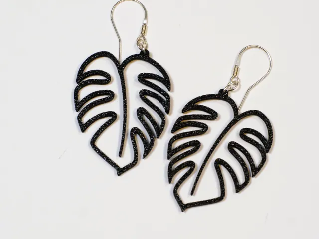 Earrings monstera
