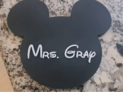 Customizable Mickey Mouse Sign 
