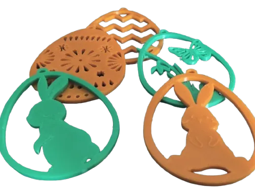 Flat Easter eggs