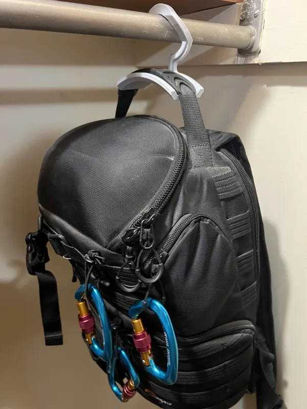 Backpack and Bag Hanger for Closets and Coat Racks