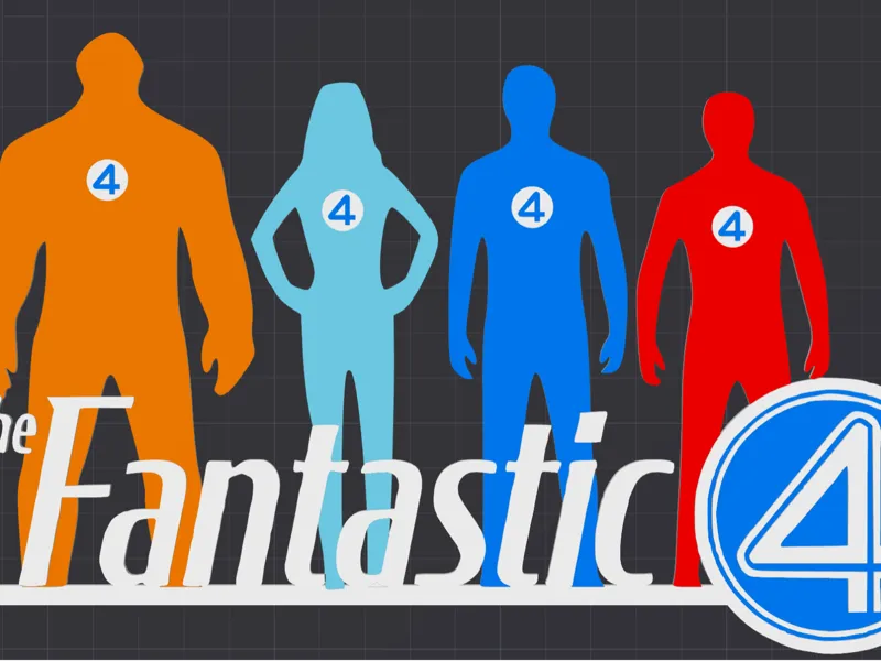 Fantastic 4 Logo - Minimalist Wall Art
