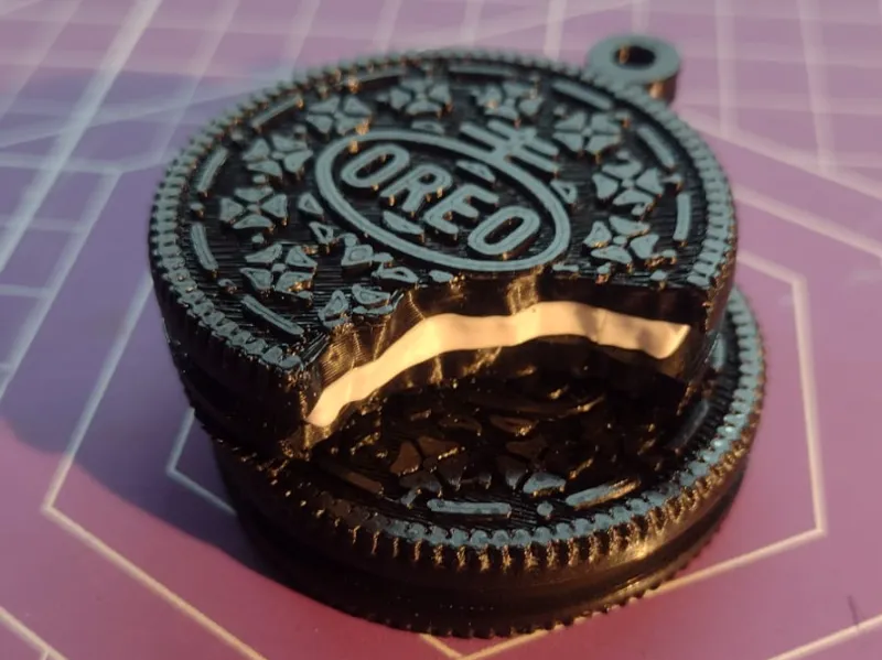 Oreo Heart keychain/earrings