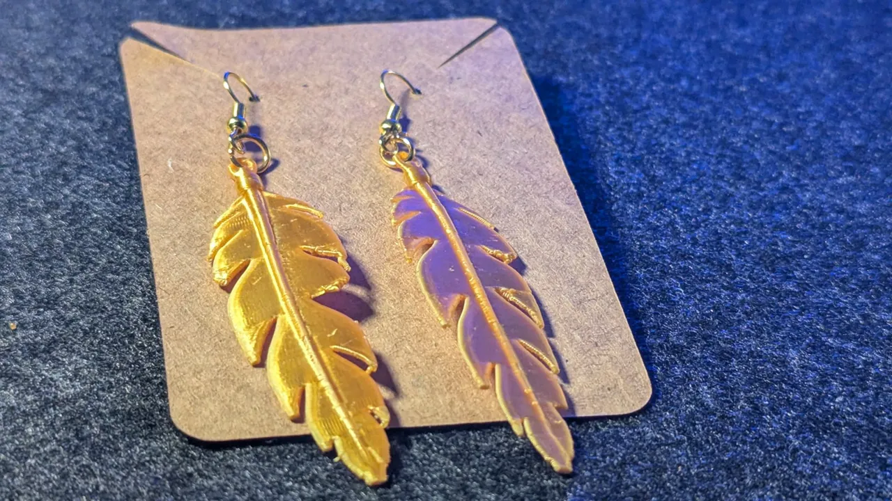 Pharaoh's Feather Earrings view 2